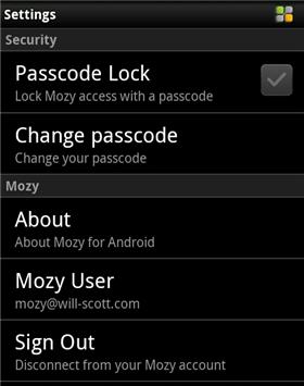 mozy-online-app-security-settings