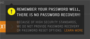 TresorIt - no password recovery